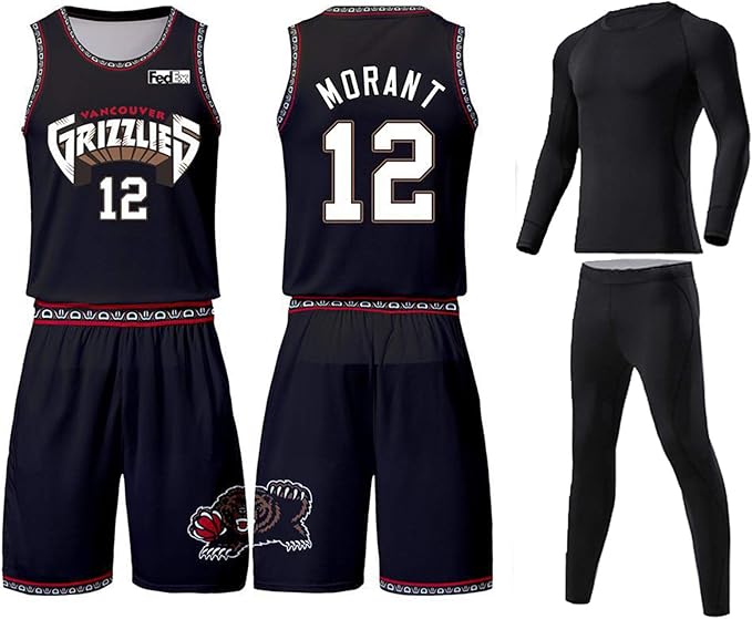 GDHA Basketball Jersey Ja Morant Memphis Grizzlies 12 4 Piece Set