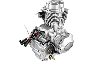 GOSANGOM 200cc/250cc ATV Engine, ATV Engine Motor, Motorcycle Vertical Engine, Electric Starter Engine, Four Stroke Single Cylinder Air Cooled with 5 Speed Transmission.