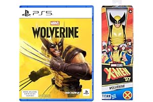 Kit Marvel's Wolverine PlayStation 5 + Boneco Wolverine Marvel Titan Heroes X-Men