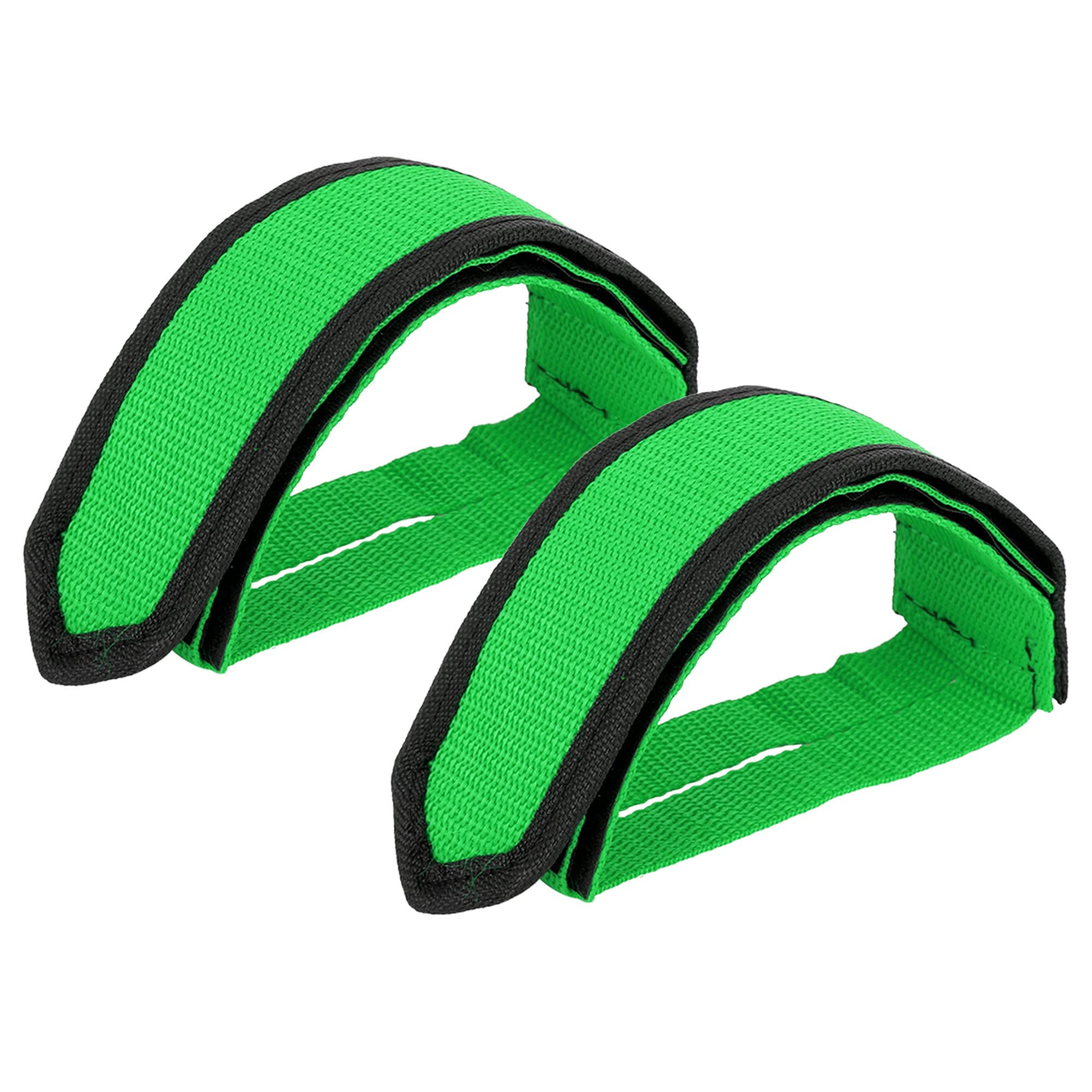 X AUTOHAUX 1 Pair Exercise Bike Pedal Straps for Fixed Gear Universal Green