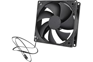 Dioche Fan 100mm Bearing PWM 100mm Case Fan - Dual Ball Bearing, Intelligent Temperature Control, 1800RPM High Speed, Low Noi