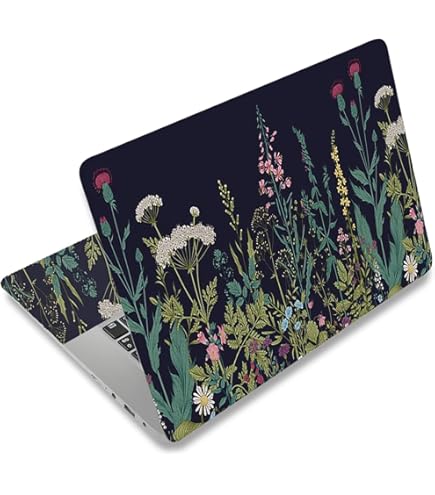 Laptop Decal Skin Sticker - Universal Size (Up To 15.6"), Vinyl, Reusable, Includes 2 Wrist Pad Skins