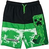 Minecraft Swim Trunks Bathing Suit UPF 50+ Toddler to Big Kid Sizes (4T - 18-20)
