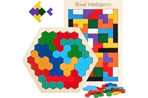 NAODONGLI Wooden Brain Teaser Puzzles for Adults and Kids Boys Girls,Logic Brain Puzzles Games for Classroom & Party Times,Wooden Block Puzzle STEM Montessori Educatioanl Toys Gift for All Ages(2 Pack)