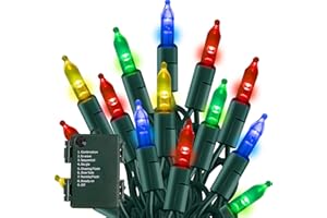 TW SHINE Battery Operated Christmas Lights, 50 LED 16FT Battery Operated String Lights with 8 Modes, Christmas Decorations for Outdoor Indoor Wedding Party Home Decor, Multi-Colored