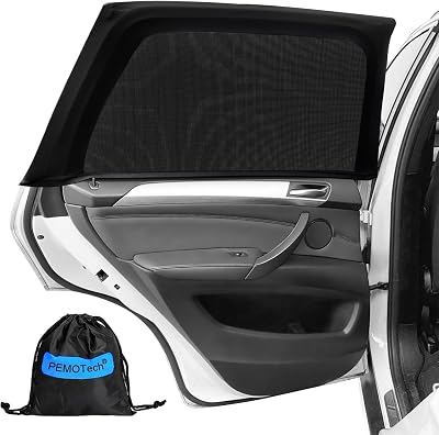 Sonnenschutz Auto Baby,(2-Stück)ZERTIFIZIERTER UV-Schutz,[2026 Upgrade] Nachhaltiges & Hochwertiges Atmungsaktive Spandex,Sonnenschutz Auto Kinder fit 99% Autos, Privatsphäre Für Ihre Familie