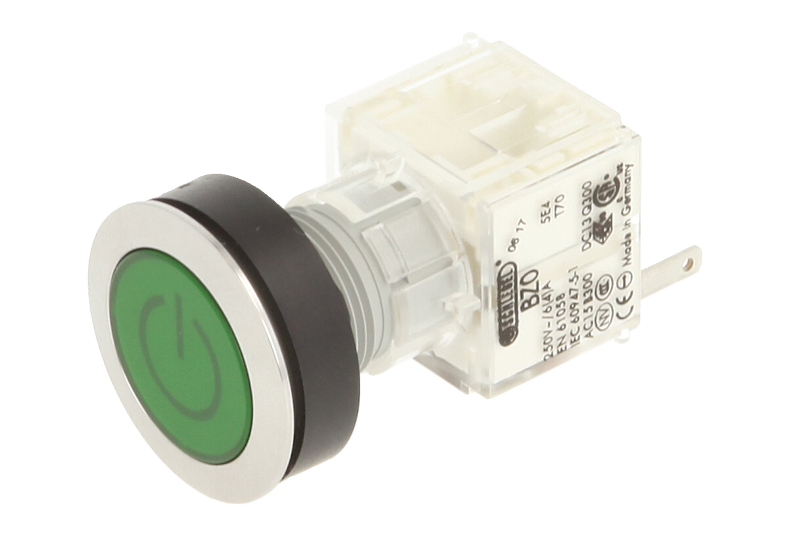 Club 23.000.739 Push Button Stainless Steel – Switch Cap, Bezeichungs Child Symbol on/off Contact Button Master Opener – Green (Pack of 2)