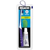 REACH Ultra Clean Travel Toothbrush Kit with Toothpaste and Cap | Multi-angled and soft bristles, Antibacterial cover, Crest toothpaste, TSA-friendly reusable bag