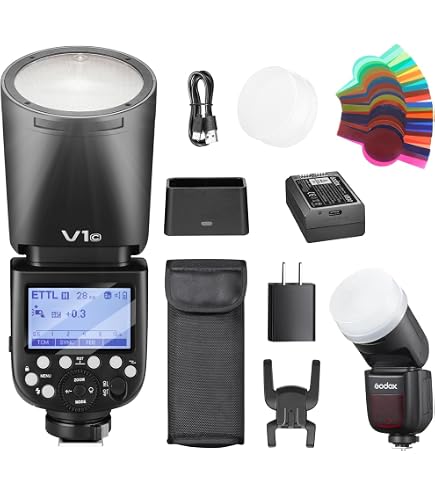Amazon.com : GODOX V1 PRO C TTL Li-ion Round Head Camera Flash +