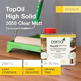 Osmo TopOil 3058 Clear Matt High Solid Oil 500ml Wood Kitchen Surface view 2
