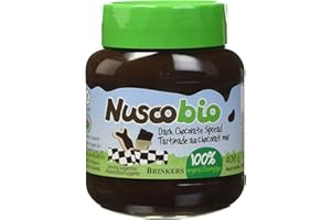 Brinkers Nuscobio Organic Dark Chocolate Spread - UTZ Certified, Palm Oil-Free, Gluten-Free Spread - 400 g