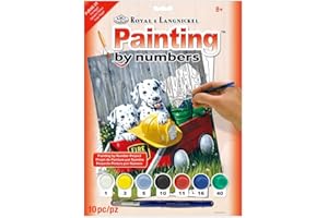 ROYAL & LANGNICKEL Royal Brush Junior Small Paint by Number Kit 8.75"X11.75"-Fire Wagon, Multicolor