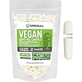 XPRS Nutra Size 2 Empty Capsules - 100 Empty Vegan Capsules - Vegetarian Empty Pill Capsules - DIY Vegetable Capsule Filling