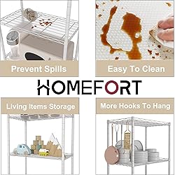 HOMEFORT 5-Shelving Unit, Adjustable Wire