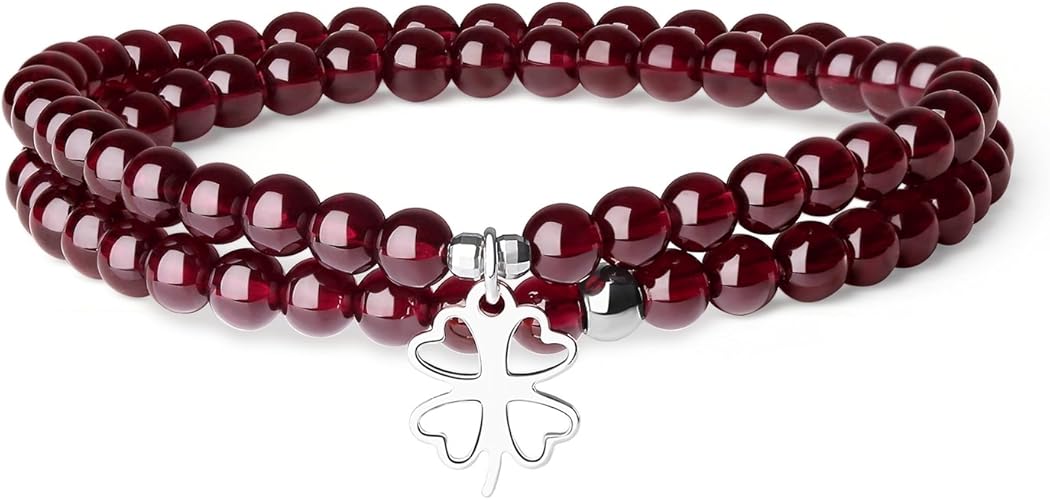 Bracelet grenat femme Clearance