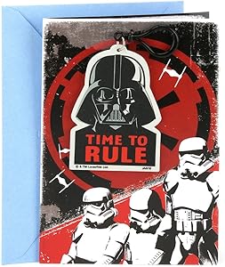 Hallmark Star Wars Birthday Card (Darth Vader Backpack Clip)