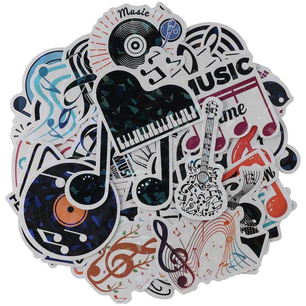 YYlingx 150PCS Music Stickers Holographic Stickers Note Stickers for Arts and Crafts DIY