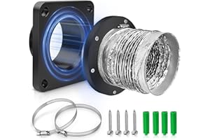 FRECCU Magnetic Dryer Vent Coupler Strong Magnetic Self-connection，Magnetic Dryer Vent Coupling with a Built-in 4-inch Sealed Hose，Magnetic Dryer Vent Connector Kit for Connection and Disconnection(BLACK)