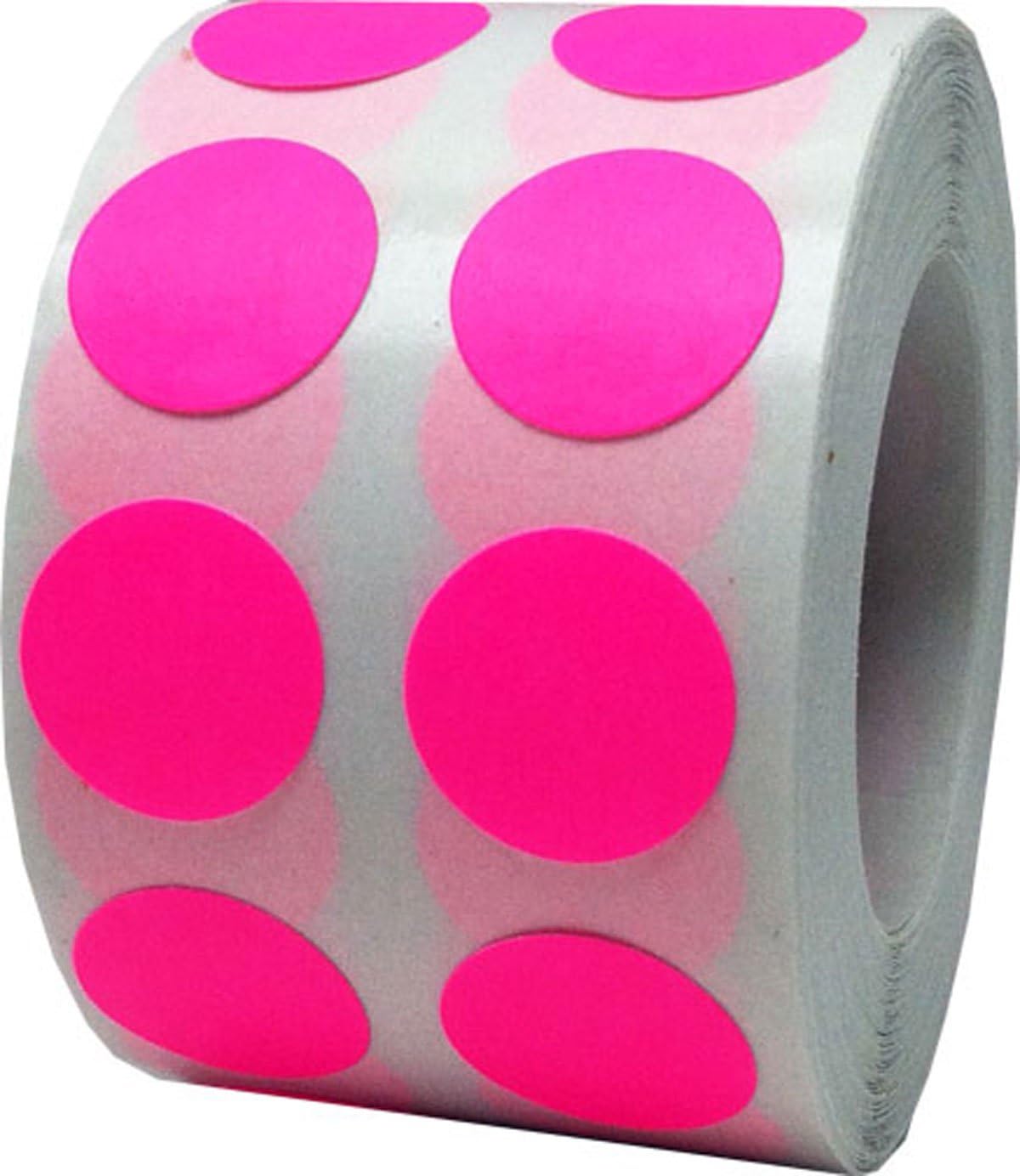 Fluorescent Pink Color Coding Labels for Organizing