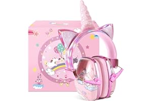 homicozy Kids Ear Protection,Noise Cancelling Sound Proof Headphones for Toddlers Children Teens,Sound Blocking Kids Hearing Protection Earmuffs for Concerts,Autism,Unicorn Gifts for Girls Age 1 Up