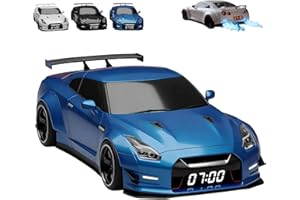 Car Alarm Clock, Motorcycle Alarm Clock, with Crystal Clear Led Display Screen, Sports Car Alarm Clock, Sports Car Ornament, 