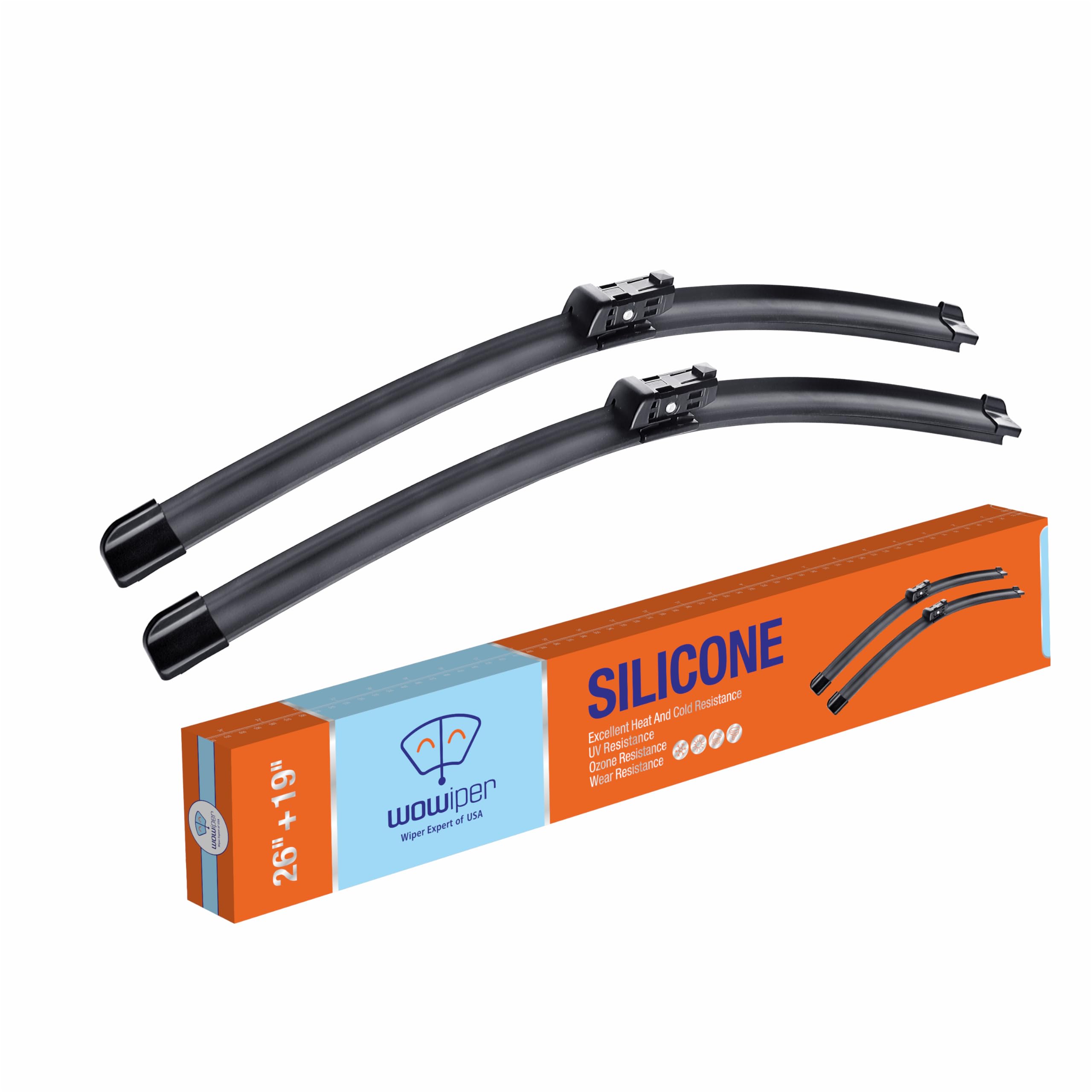 WOWIPER Palhetas De Limpador Para-Brisa Silicone 26" + 19