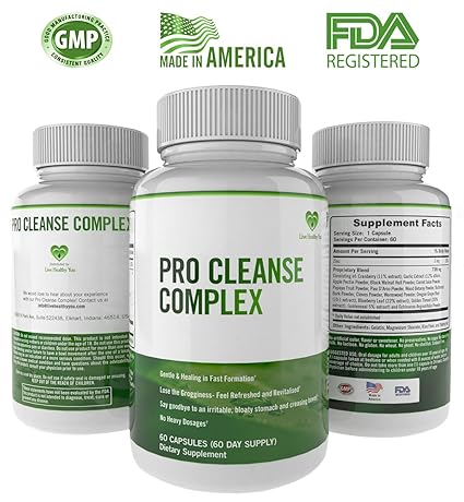 Amazon.com: Pro Cleanse Complex All Natural Body Detox Supports Healthy Digestion and Colon Functions - is Gentle and Effective that Supports Weight Loss ...