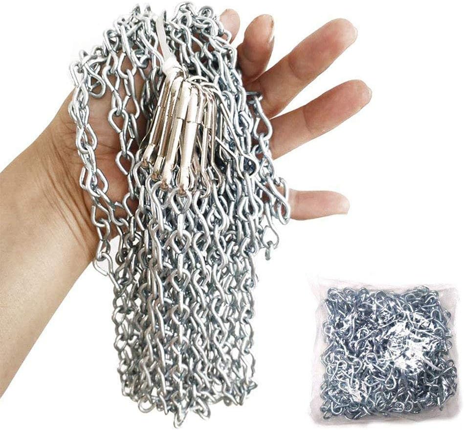 Schneespitze Basketball Net,Heavy Duty Galvanized Basketball Hoop Net Steel Chain Basketball Net 12 Buckle Chain,Basketball Replacement Chain Net Steel Chain Basketball Net(Doen't include the basket) - Image 3