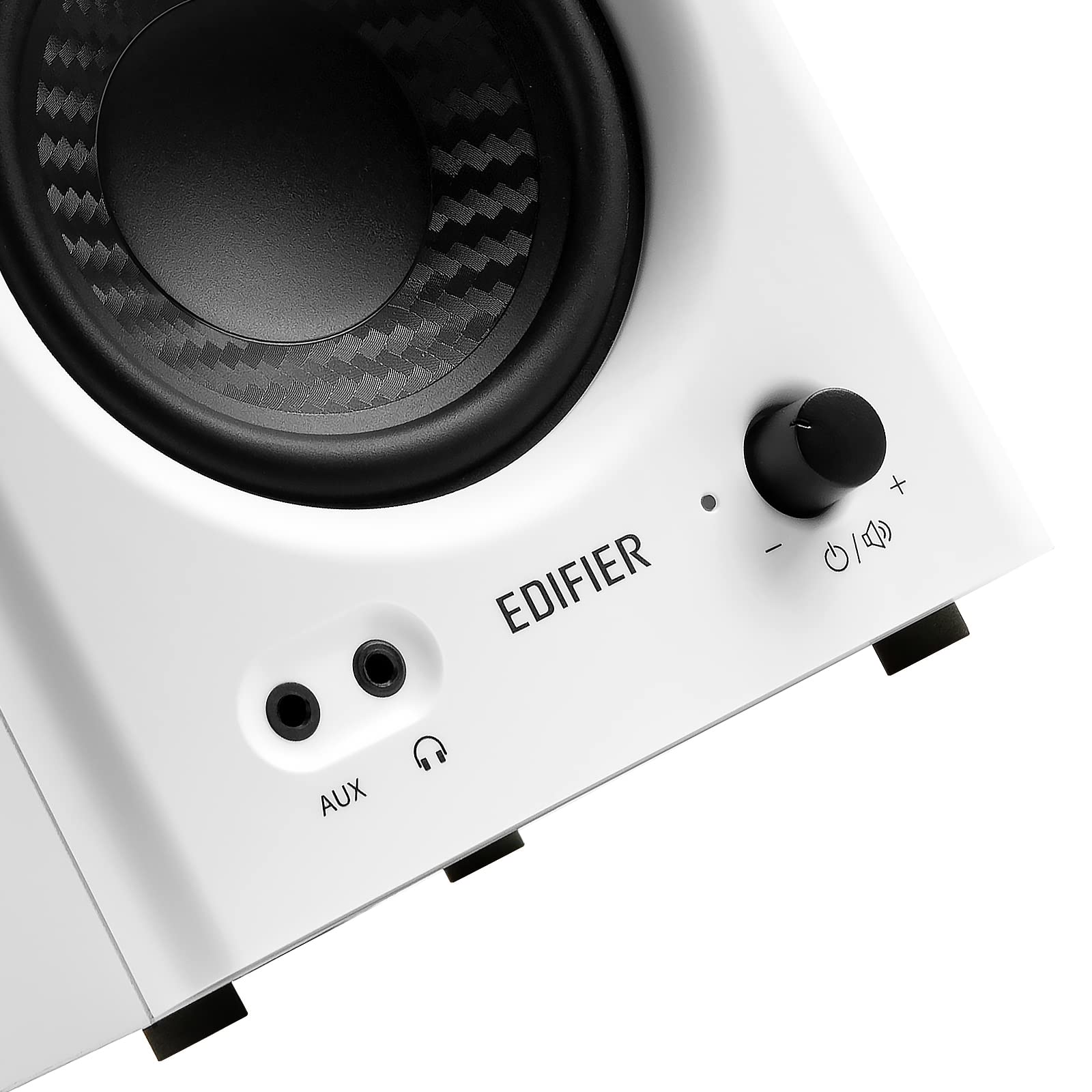 Edifier MR4 kompakte 2.0 Studiomonitore (42 Watt) mit Class-D Verstärker und Zwei wählbaren Klangmodi, Weiß 4