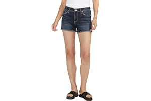 Silver Jeans Co. Womens Suki Mid Rise Curvy Fit Short