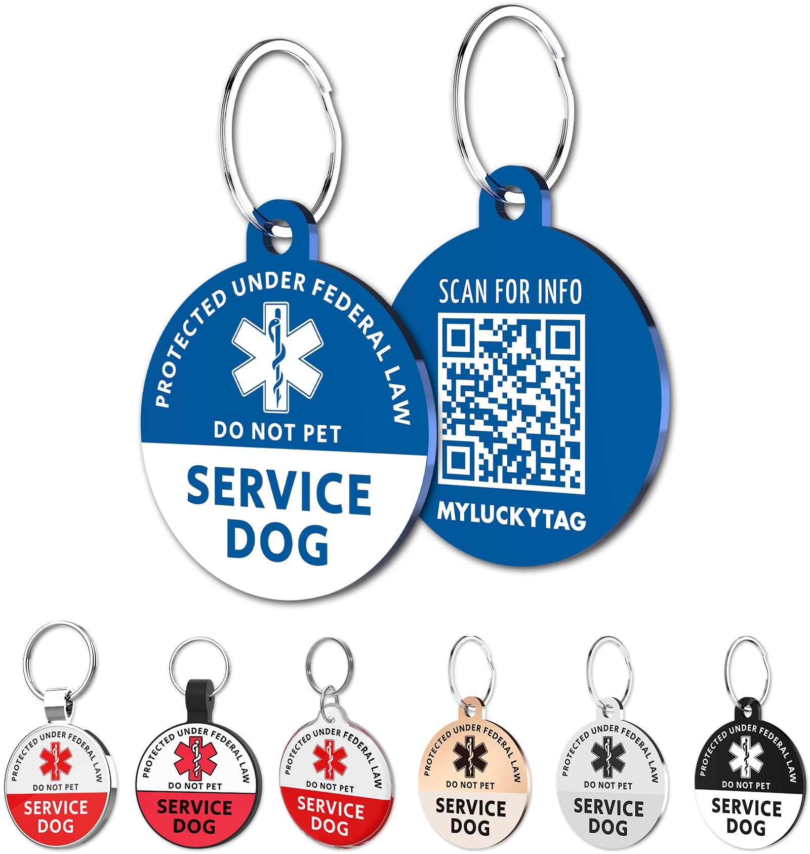 Service Dog Tag QR Code Stainless Steel Pet ID Tag Dog Tag Online