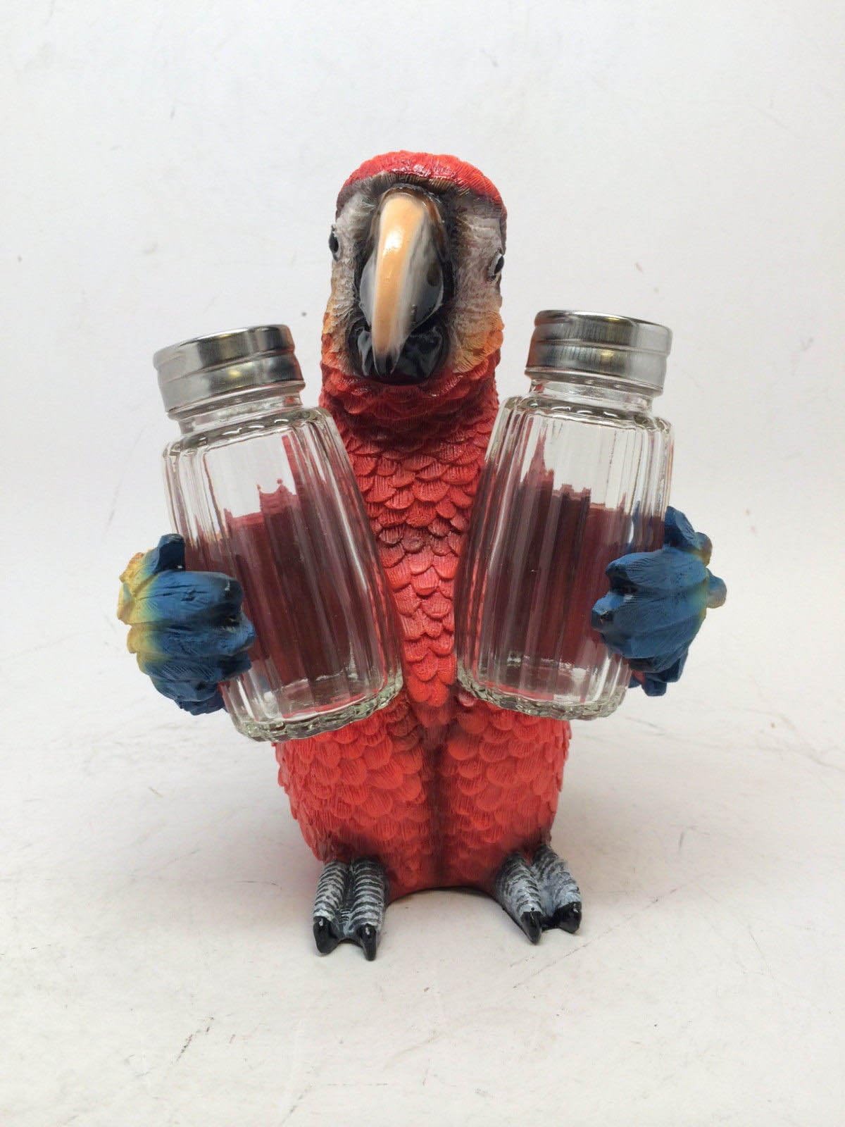 Macau Parrot Cute Bird Salt And Pepper Shakers Holder Figurine Cute Home Decor