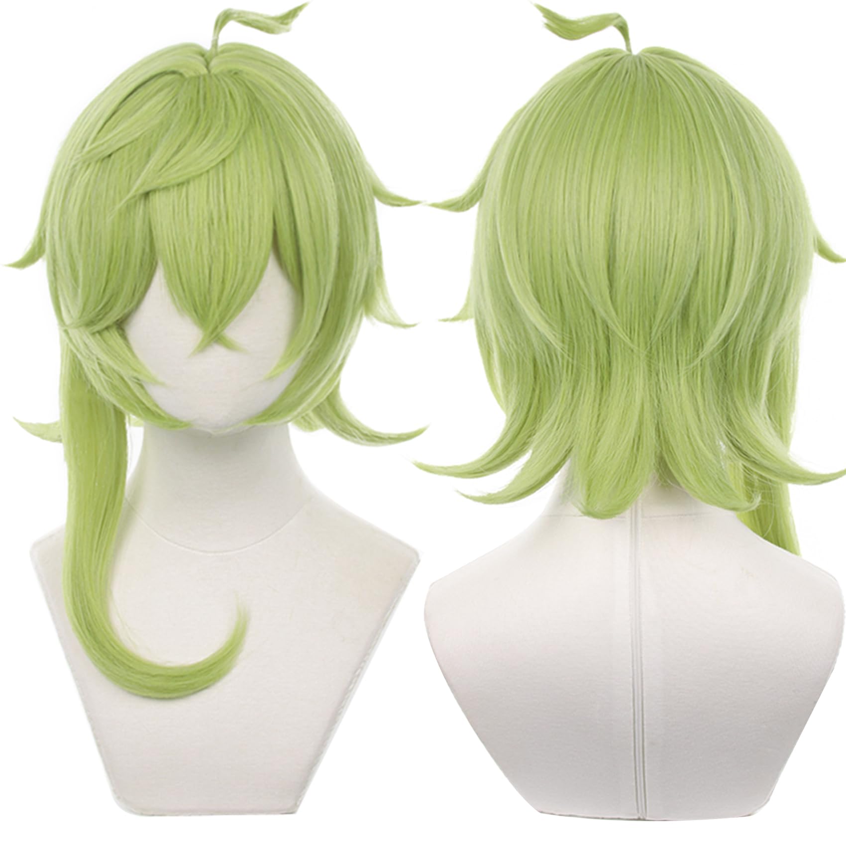 Green Short Cosplay Wig for Men with Bangs Heat Resistant Synthetic Costume Hairs for Adult Women Halloween Comic Con Replacement Wigs โ image 1