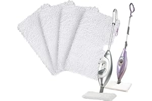 Magicmops 4 Pack Microfiber Steam Pocket Mop Pads Compatible for Shark Rectangle Mop Head S3500 Series,S3501,S3601,S3550,S3901,S3801,SE450,S3801CO, S3601D,SE450, Model # P119W,Machine Washable