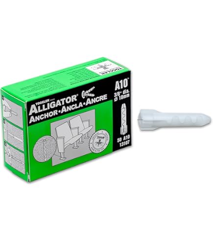 A$AP MOB　903545 天板金網コーキングワンタッチロック TOGGLER Alligator A8 Screw Anchors, Plastic Expansion Anchors for