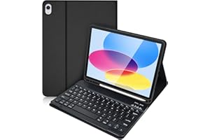 SOPPY Keyboard Case for iPad 10th Generation, Detachable Wireless Keyboard for iPad 10th Gen 10.9 in 2022 (A2696/A2757/A2777), Slim Keyboard Case with Pencil Holder for iPad 10th Gen 2022,BK