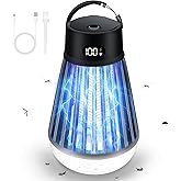 Eachway Bug Zapper Outdoor, 2 in 1 Powered Mosquito Zappers Killer with 2000mAh Battery & LED Light, 2000V Electric Fly Zappe