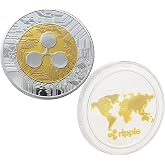 Gold-Plated Ripple XRP Coin &ndash; XRP Ripple Physical Crypto Coin &ndash; Commemorative Cryptocurrency Collectible &ndash; Hobby Gift for Crypto Enthusiasts (Silver1PCS)