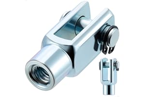 VIILOCK 2pcs Air Cylinder Rod Clevis End, M8x1.25 Female Thread Y Connector for Pneumatic Air Cylinder Foot Mounting Work Y-20