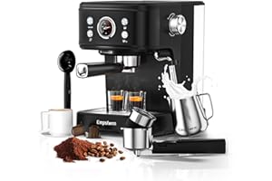 Empstorm Espresso Machine 20 Bar with Steam Milk Frother, Espresso maker Compatible for NS Original Capsules 2 IN 1 expresso maker, Professional Cappuccino Expresso Machine for Home and Office
