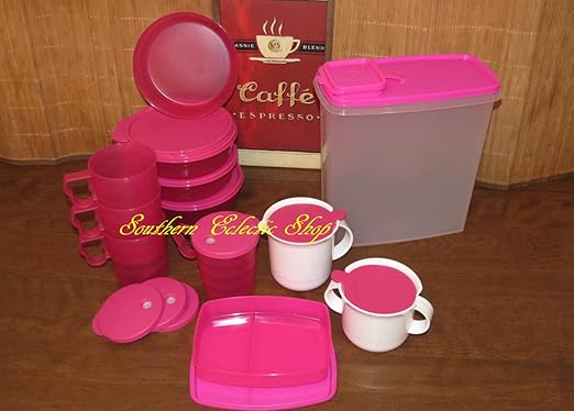 Tupperware Classic diseño de desayuno 6 pc de juego de raqueta de ...