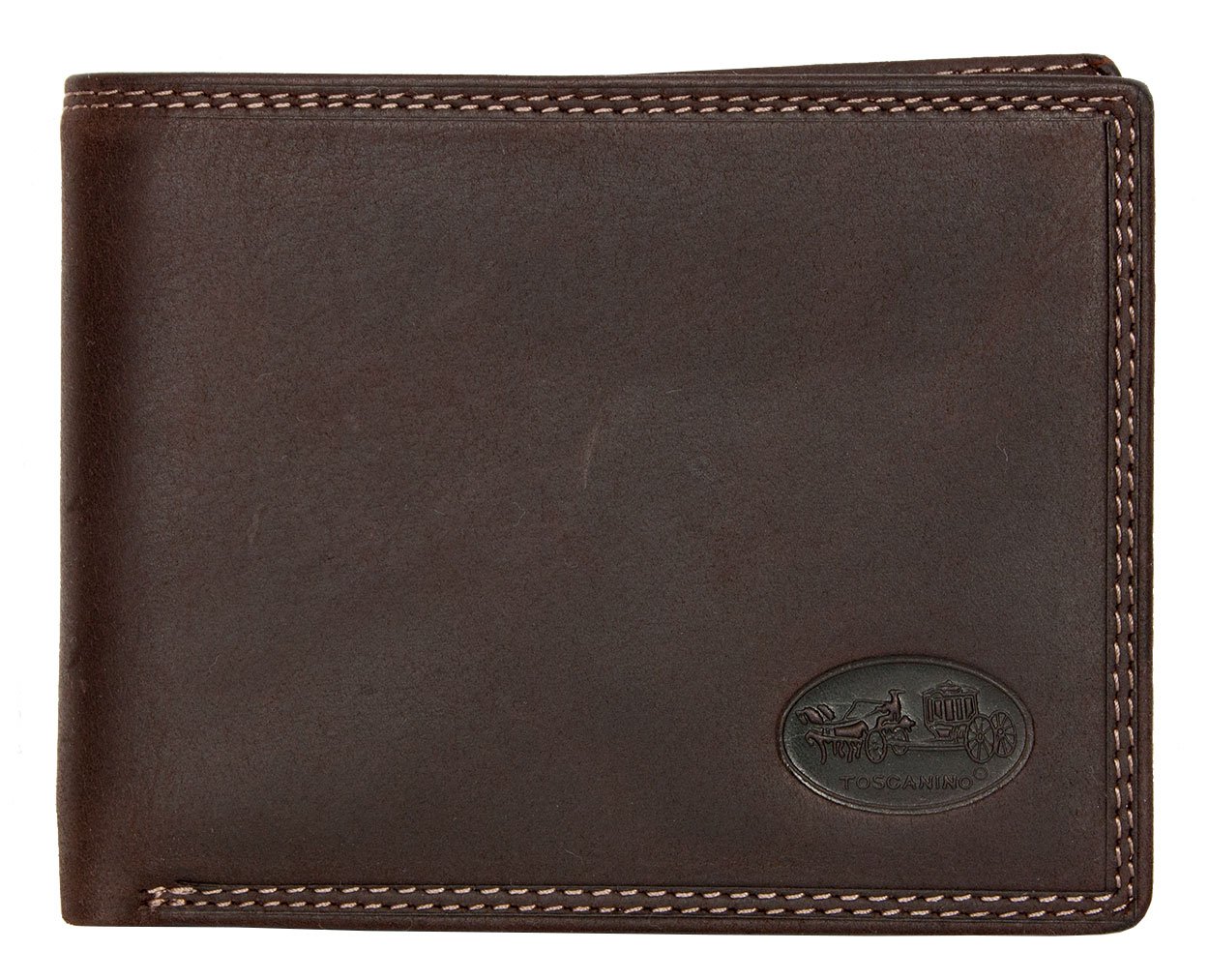 Toscanino Large Soft Men's Genuine Leather Wallet Brown