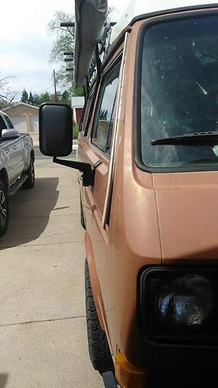 Amazon Com Lrnj Side Mirrors Set With Adapter Brackets Left Right Compatible With Volkswagen Type 2 T3 Vanagon Parts Mba Lr Mtc5217 X 2 Automotive