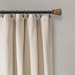 Lush Decor Linen Button Window Curtain