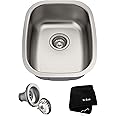 15 inch Undermount Single Bowl 18 gauge Stainless Steel Kitchen Sink