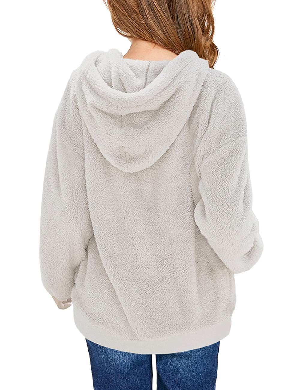 fuzzy pullover jacket