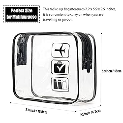 MODENGKONGJIAN TSA Approved Toiletry Bag, 3 Pcs