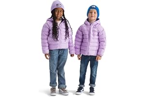 THE NORTH FACE Kids' Reversible Perrito Insulated Hooded Jacket | 2 in 1 Winter Coat for Boys & Girls, Water Repellent