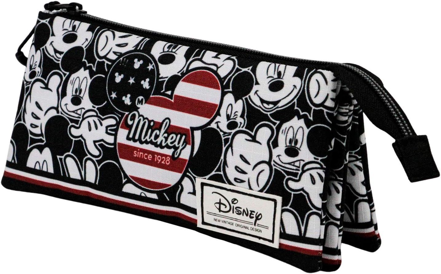 KARACTERMANIA Mickey Mouse U.S.A.-Triple HS Pencil Case, Multicolour, A size