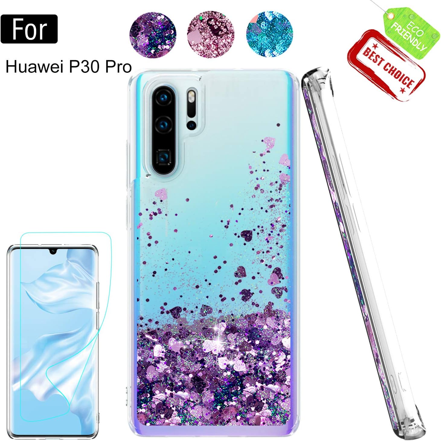 Atump Case for Huawei P30 Pro with HD Screen Protector,P30 Pro Cases